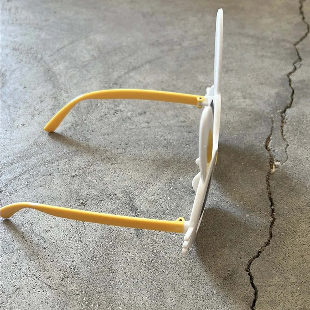 kids White and Yellow Bunny Sunglasses